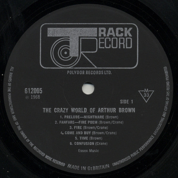The Crazy World Of Arthur Brown – s/t- ORIGINAL MONO VINYL LP