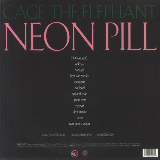 Cage The Elephant - Neon Pill LTD Translucent Clear Vinyl LP