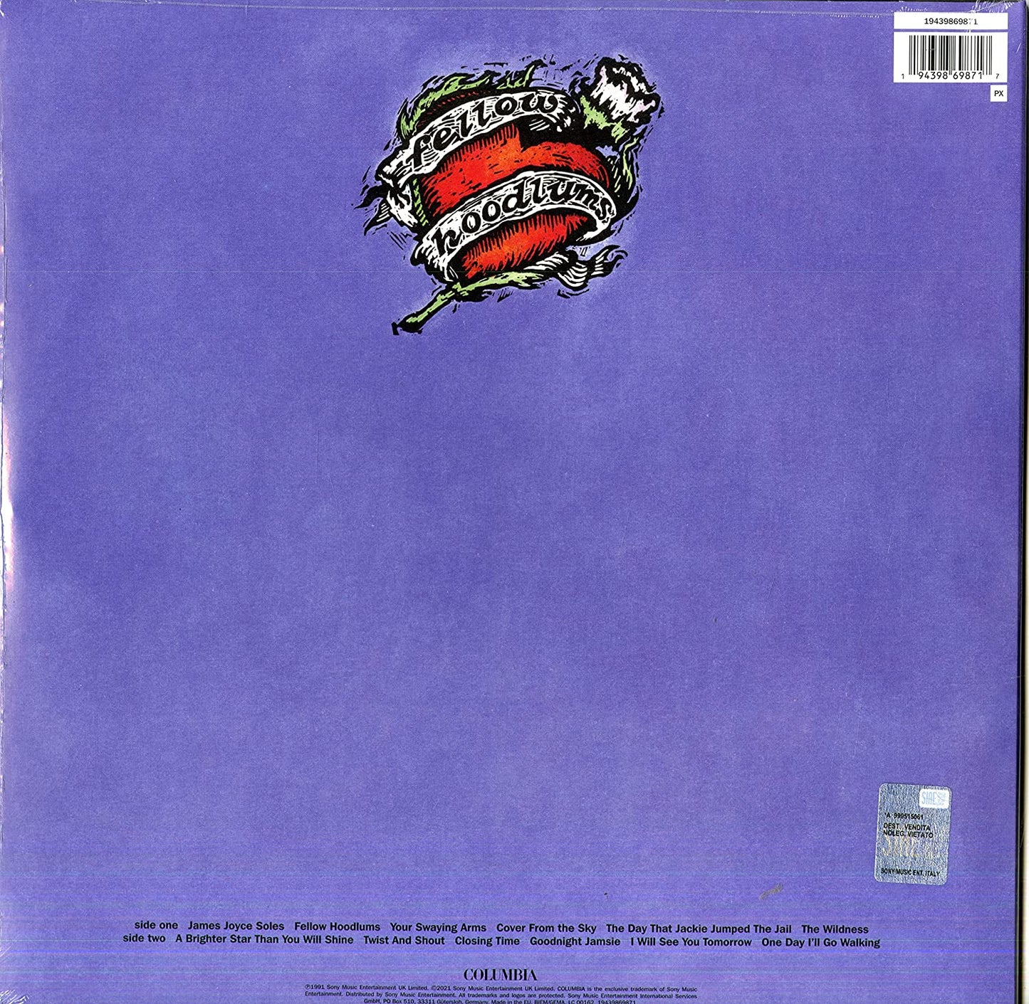 Deacon Blue – Fellow Hoodlums - YELLOW COLOURED VINYL LP - 30th ANNIVERSARY EDITION