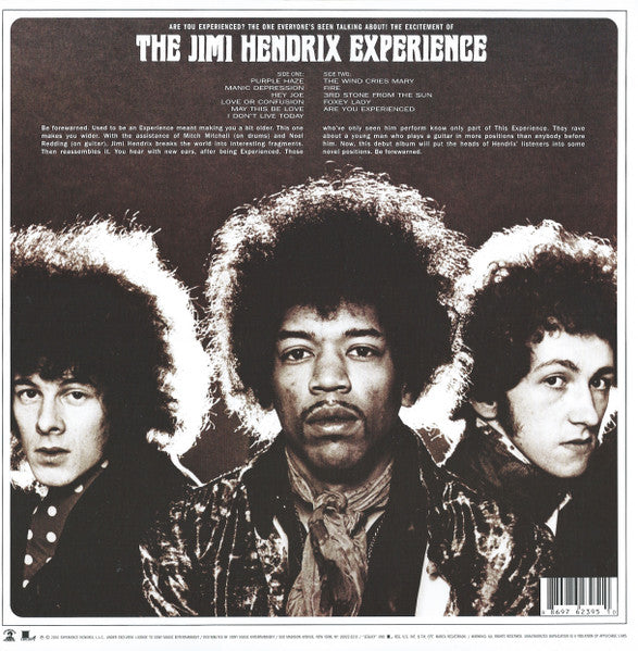 The Jimi Hendrix Experience – Are You Experienced - 180 GRAM VINYL LP USA ISSUE