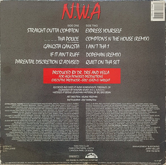 N.W.A - Straight Outta Compton Red Vinyl LP