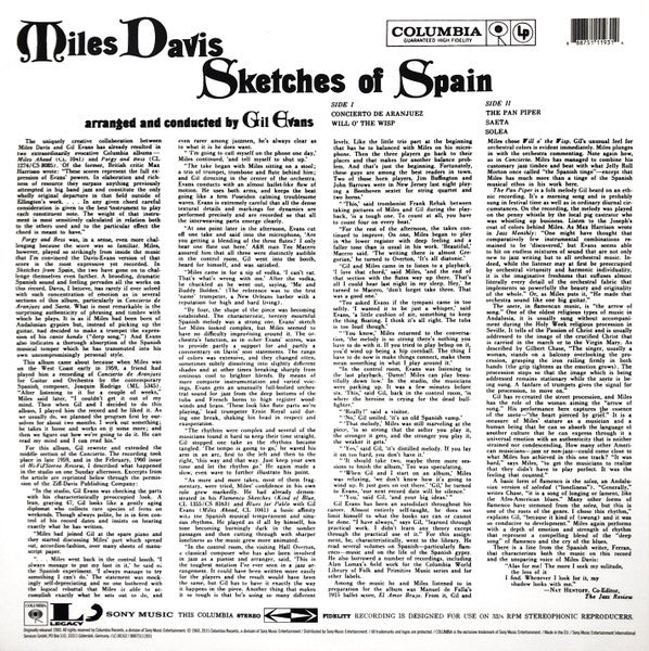 Miles Davis - Sketches of Spain - 180 GRAM LP VINYL - NEW