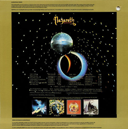 Nazareth – Greatest Hits - VINYL LP - AUDIOPHILE HALF SPEED MASTER ISSUE