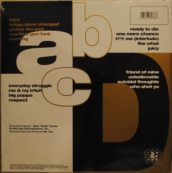 The Notorious B.I.G. – Ready To Die - 2 x GOLD COLOURED VINYL LP SET - NEW