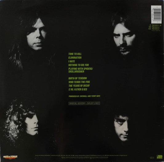 Overkill – The Years Of Decay - VINYL LP