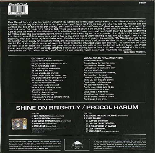 Procol Harum – Shine On Brightly - 180 GRAM VINYL LP