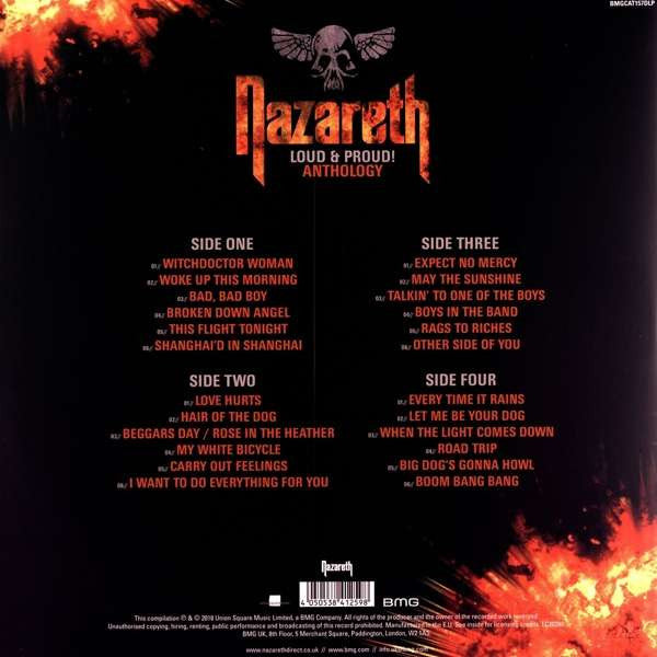 Nazareth – Loud & Proud! Anthology - 2 x RED / ORANGE COLOURED VINYL LP SET