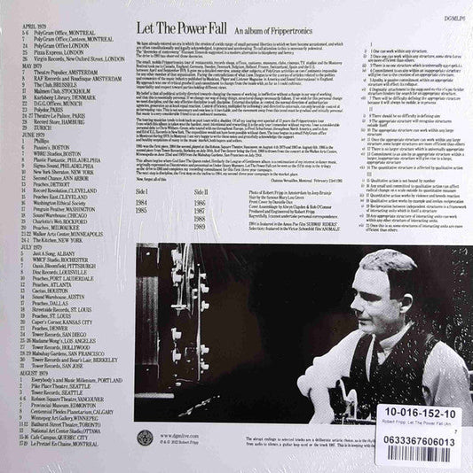 Robert Fripp - Let The Power Fall 200g Vinyl LP
