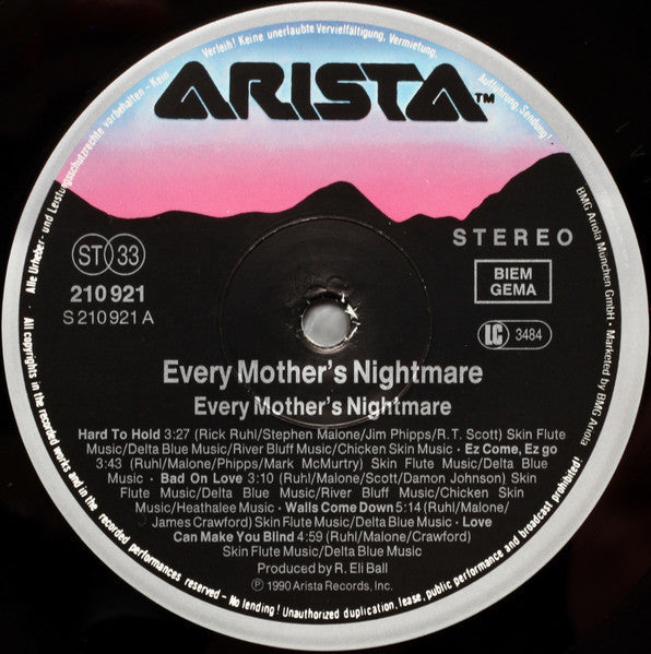 Every Mother's Nightmare – Every Mother's Nightmare - VINYL LP ORIGINAL 1990 ISSUE