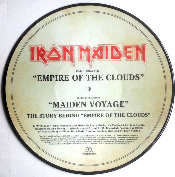 Iron Maiden – Empire Of The Clouds - PICTURE DISC VINYL LP RSD 2016 ISSUE