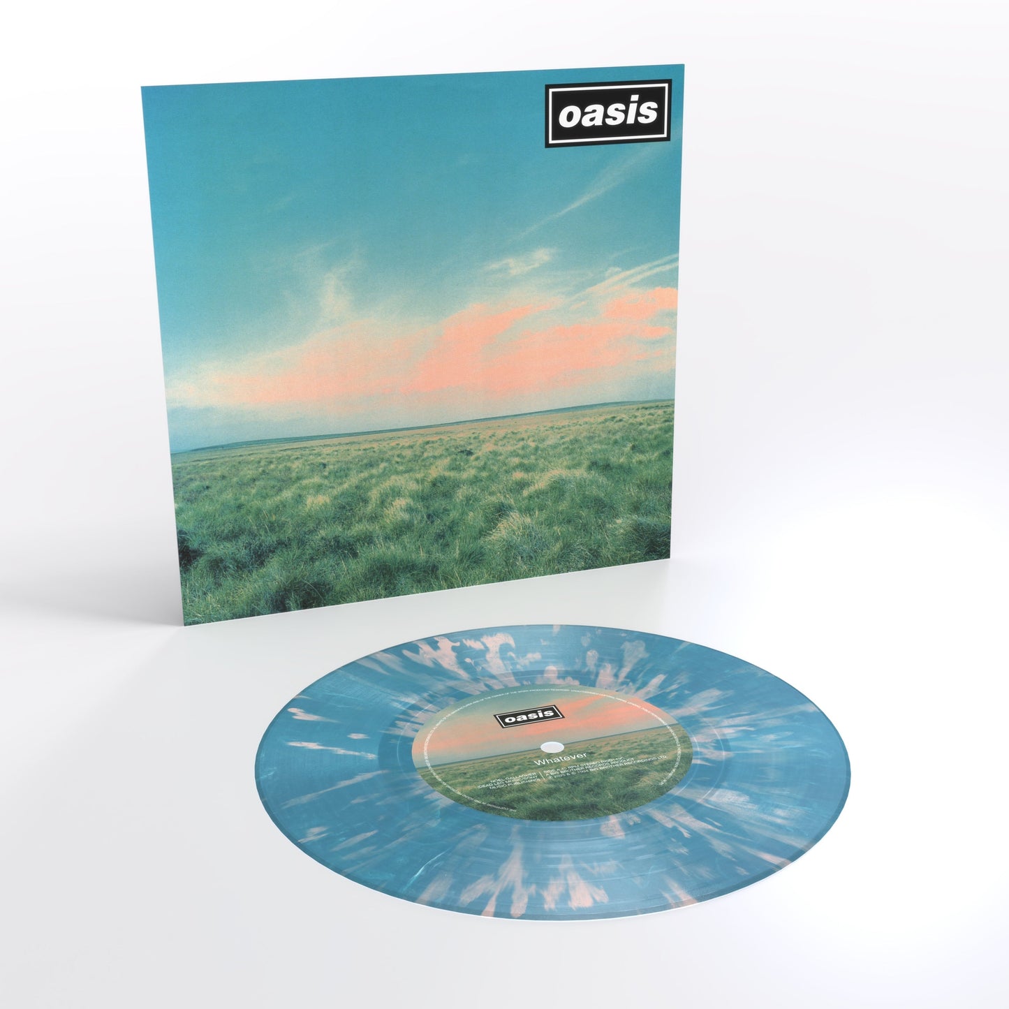 Oasis - Whatever 30th Ann. Pink and Blue Splatter Vinyl 7".