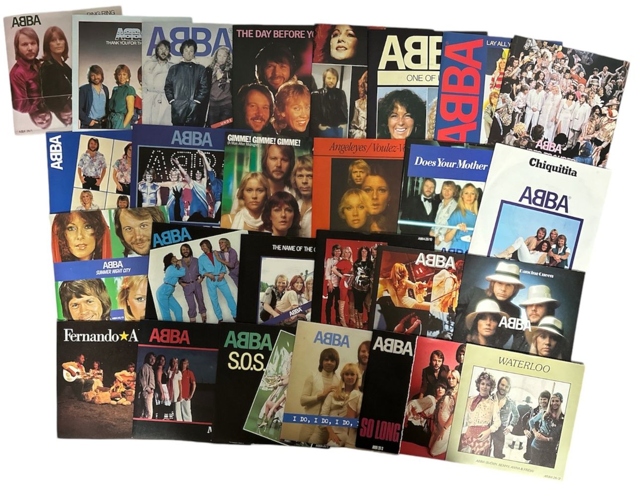 Abba The Anniversary Collection - Blue - Complete - EX UK 7" box set