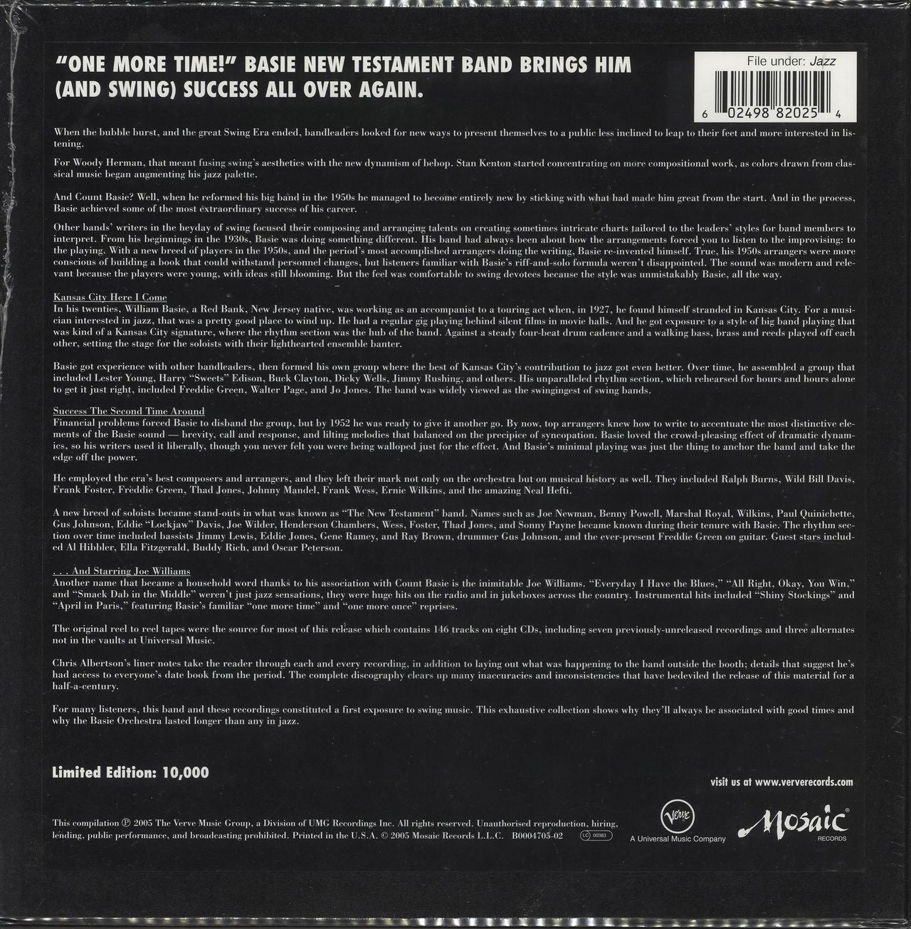 Count Basie The Complete Clef/VerveCount Basie Fifties Studio Recordings US Box set