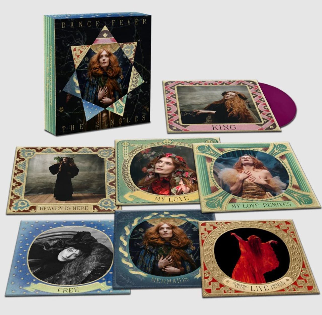 Florence + The Machine Dance Fever: The Singles - Coloured Vinyl 7" Box Set - Sealed UK 7" box set