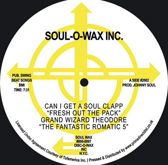Grand Wizard Theodore, The Fantastic Romantic 5 - Can I Get A Soul Clap 'Fresh Out The Pack Vinyl 12"