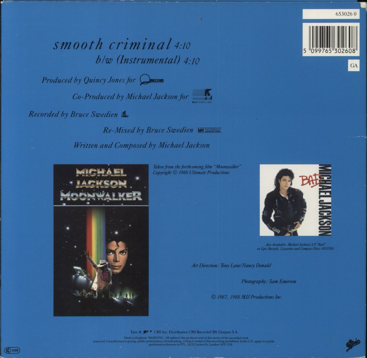 Michael Jackson Smooth Criminal UK 7" box set