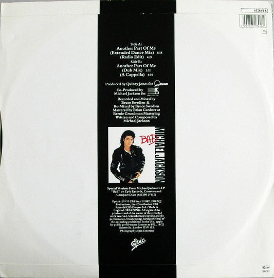 Michael Jackson – Another Part Of Me - VINYL 12" -ORIGINAL ISSUE