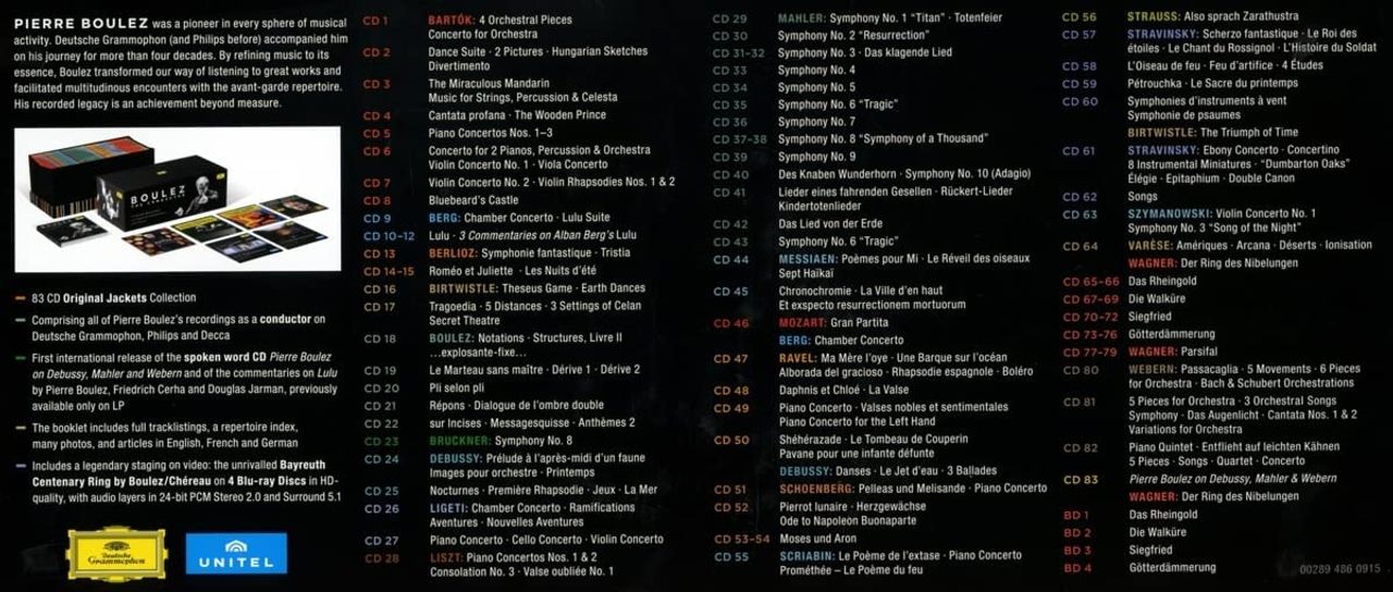 Pierre Boulez The Conductor: Complete Recordings On Deutsche Grammophon And Decca - Sealed Box UK Box set