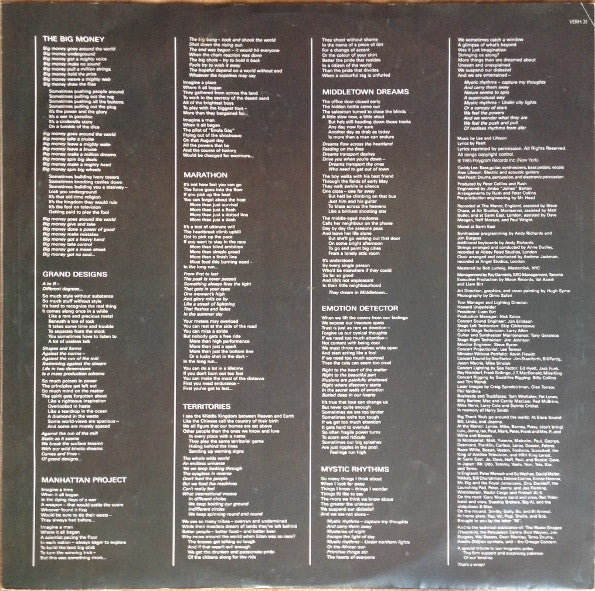 Rush – Power Windows - VINYL LP with INNER