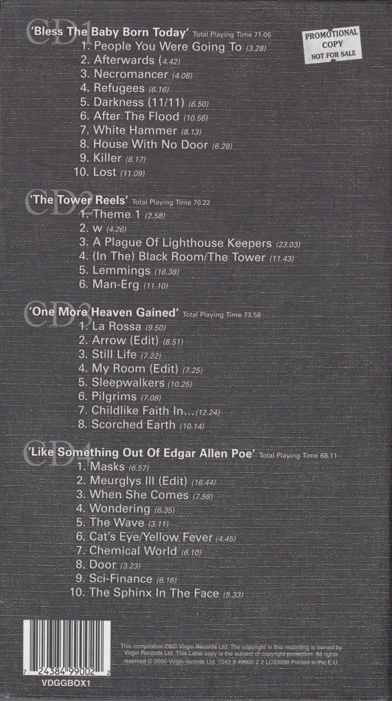 Van Der Graaf Generator The Box UK Box set