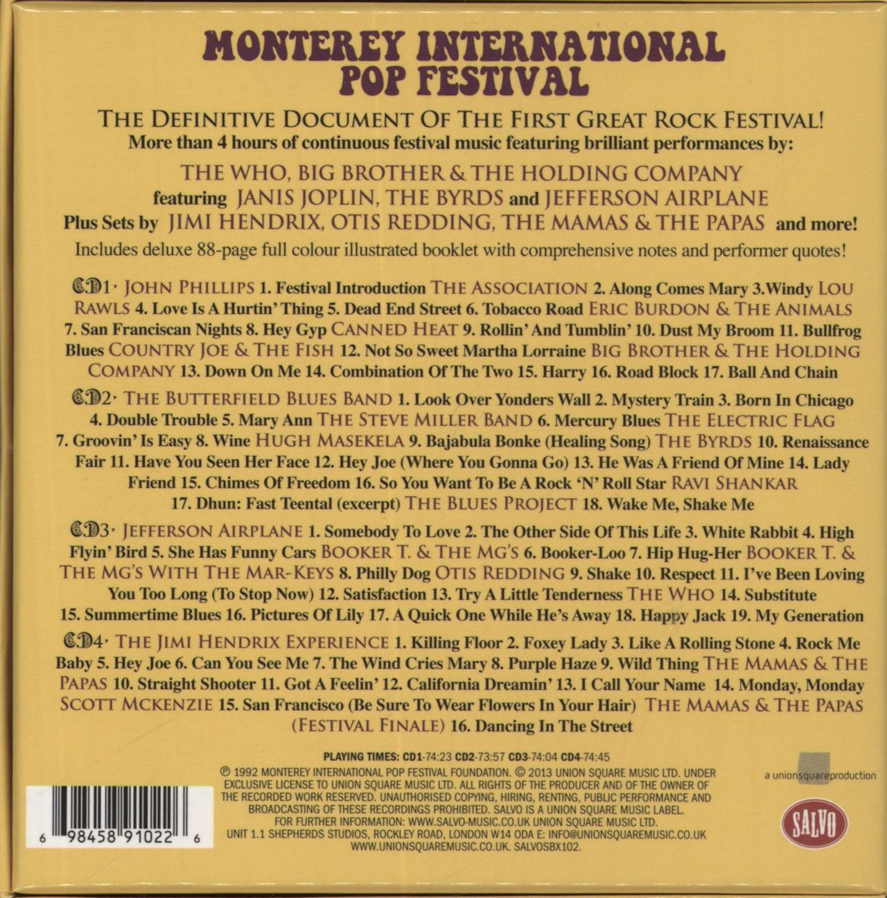 Various-Prog & Psych Monterey International Pop Festival US Box set