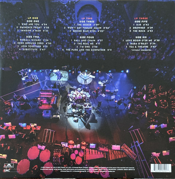 The Who – With Orchestra, Live At Wembley - 3 x 180 GRAM VINYL LP SET