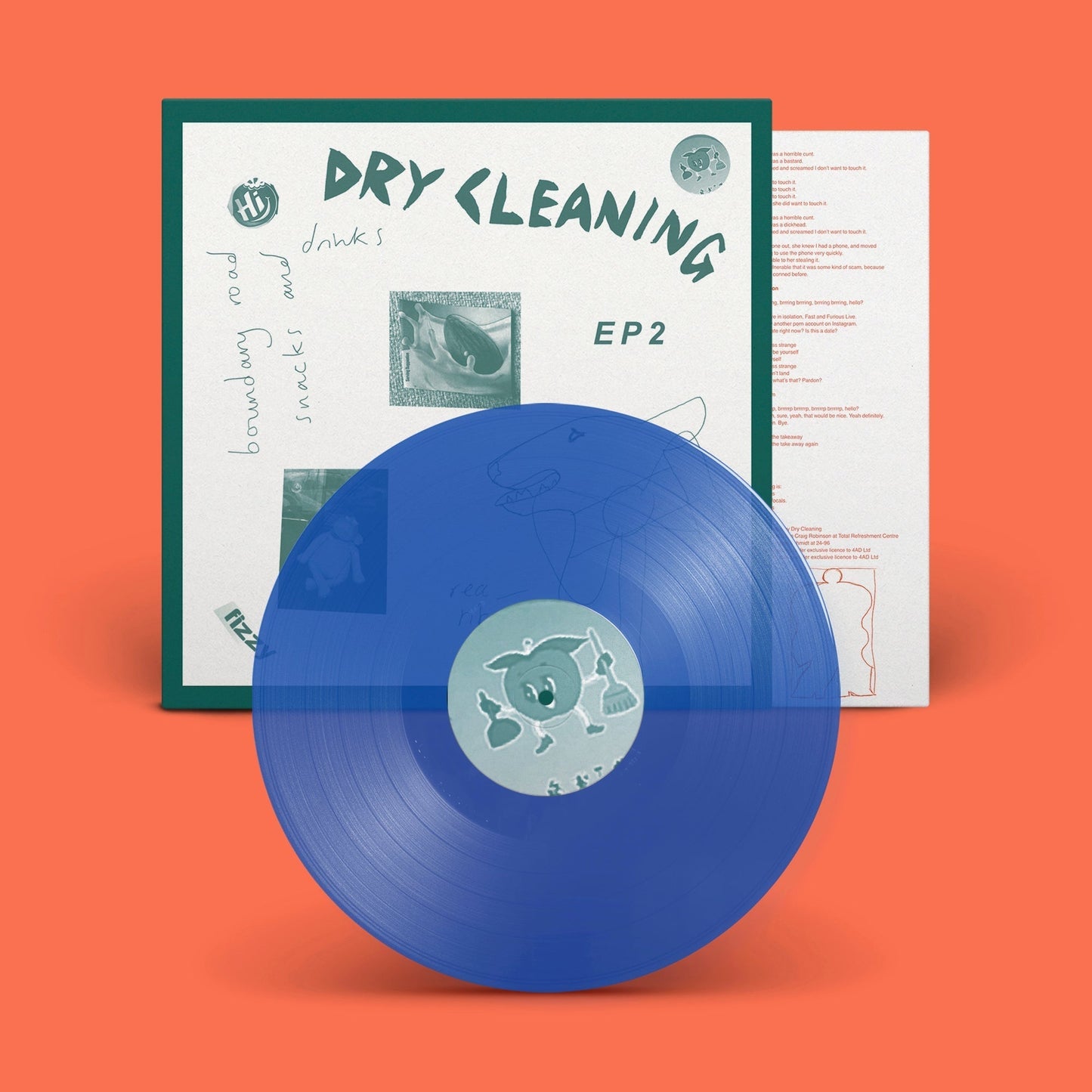 Dry Cleaning - Boundary Road Snacks and Drinks + Sweet Princess EP Transparent Blue Vinyl LP”