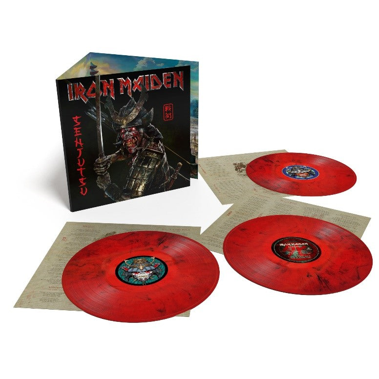 Iron Maiden – Senjutsu - 3 x RED & BLACK MARBLED COLOURED VINYL LP SET