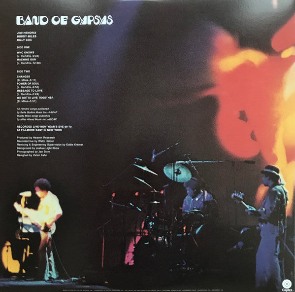 Jimi Hendrix ‎– Band Of Gypsys - RED COLOURED VINYL 180 GRAM LP USA ISSUE