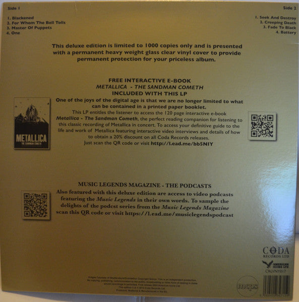 Metallica – The Sandman Cometh -  GOLD COLOURED VINYL LP