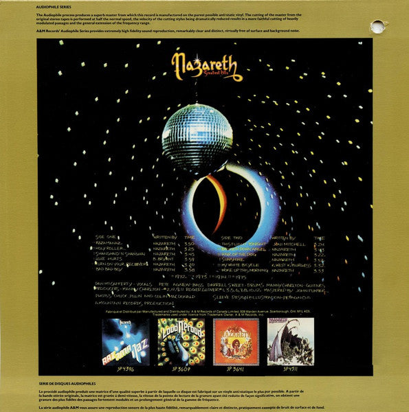 Nazareth – Greatest Hits - VINYL LP - AUDIOPHILE HALF SPEED MASTER ISSUE