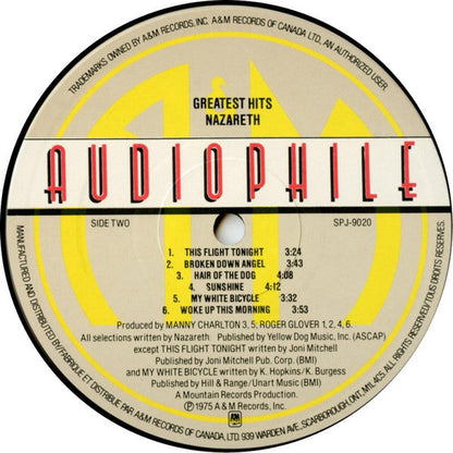 Nazareth – Greatest Hits - VINYL LP - AUDIOPHILE HALF SPEED MASTER ISSUE