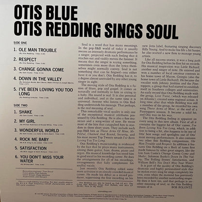 Otis Redding – Otis Blue - CRYSTAL CLEAR COLOURED VINYL LP - NEW
