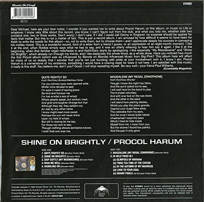 Procol Harum ‎– Shine On Brightly - 180 GRAM VINYL LP