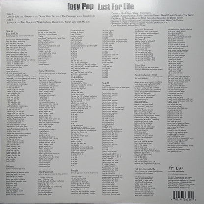 Iggy Pop - Lust For Life Vinyl LP