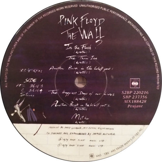 Pink Floyd – The Wall - 2 x VINYL LP SET ORIGINAL AUSTRALIAN 1979 - 1st ISSUE