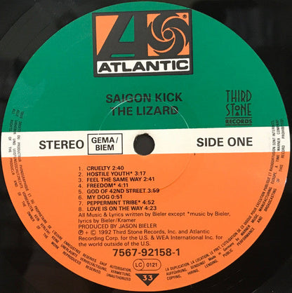 Saigon Kick – The Lizard - VINYL LP, ORIGINAL 1992 ISSUE
