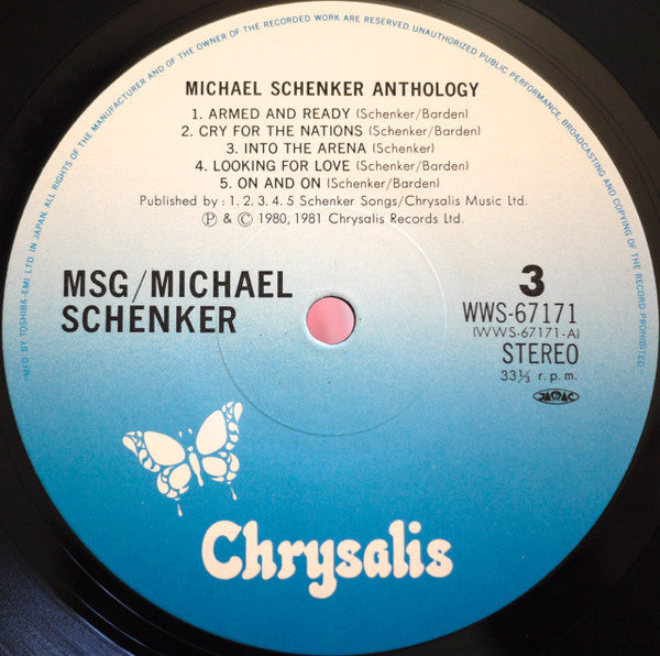 Michael Schenker – Michael Schenker Anthology - 2 x VINYL LP SET JAPANESE ISSUE