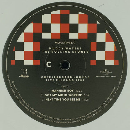 Muddy Waters & The Rolling Stones – Checkerboard Lounge : Live Chicago 1981 - 2 x RED / WHITE COLOURED VINYL LP SET