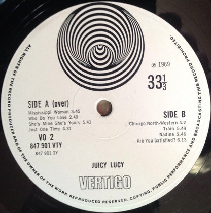 Juicy Lucy – Juicy Lucy - ORIGINAL 1969 ISSUE VINYL LP