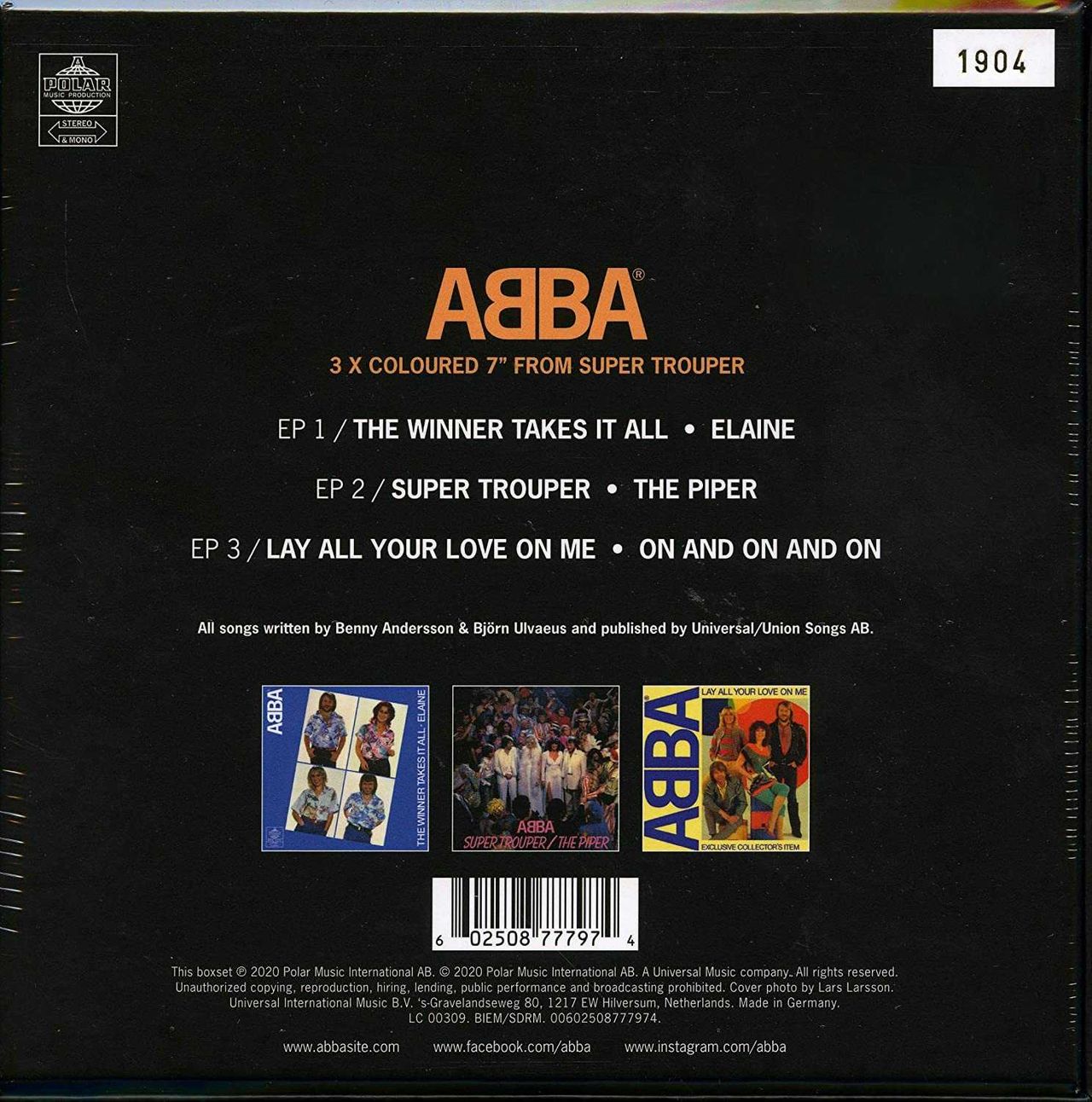 Abba Super Trouper Singles Boxset - Numbered UK 7" box set