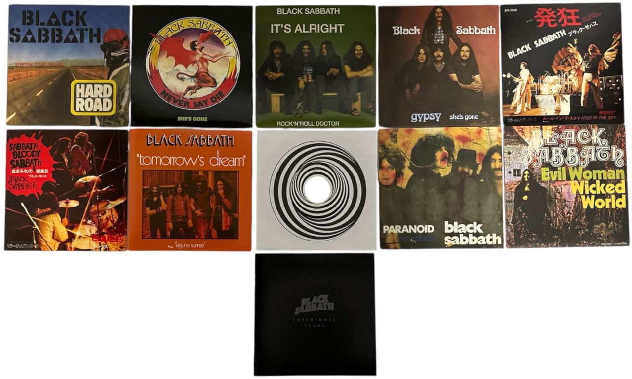 Black Sabbath Supersonic Years: The Seventies Singles Box Set + Mailer UK 7" box set