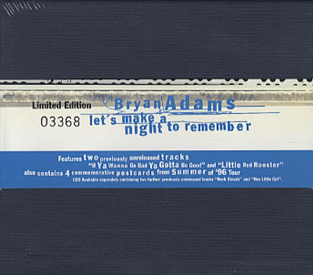 Bryan Adams Let's Make It A Night To Remember UK Box set