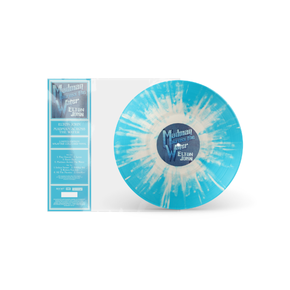 Elton John Madman Across The Water Vinyl LP Blue Splatter Colour 2024