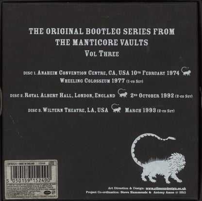 Emerson Lake & Palmer The Original Bootleg Series From The Manticore Vaults Vol 3 UK Box set
