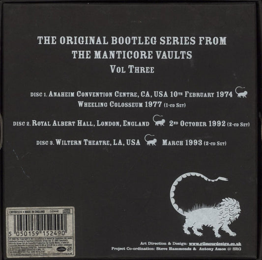 Emerson Lake & Palmer The Original Bootleg Series From The Manticore Vaults Vol 3 UK Box set