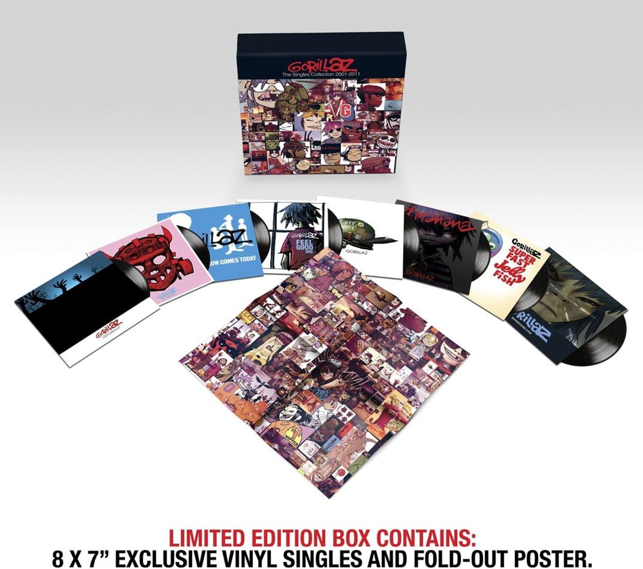 Gorillaz The Singles Collection 2001-2011 - Sealed UK 7" box set