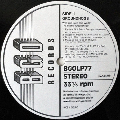 Groundhogs – Who Will Save The World? The Mighty Groundhogs! -  VINYL LP in GATEFOLD