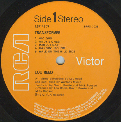 Lou Reed – Transformer - UK ORIGINAL VINYL LP