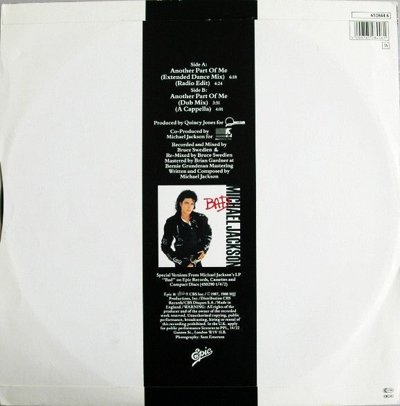 Michael Jackson – Another Part Of Me - VINYL 12" -ORIGINAL ISSUE